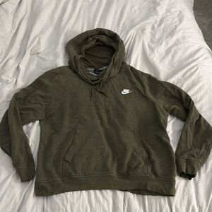 Nike Olive Green Hoodie Sweatshirt Size Large
